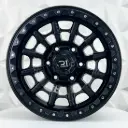 RIN 16X8 6-139.7 R1 SPORT QC1743 MATT BLACK+CHROME RIVETS ET0 CB110