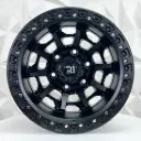RIN 15X10 6-139.7 R1 SPORT QC1261 MATE BLACK+RIVETS* ET-44 CB108