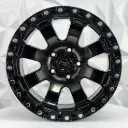 RIN 15X8 5-114.3 R1 SPORT QC829 BLACK MACHINED FACE+BRONZE+RIVETS* ET-15 CB84