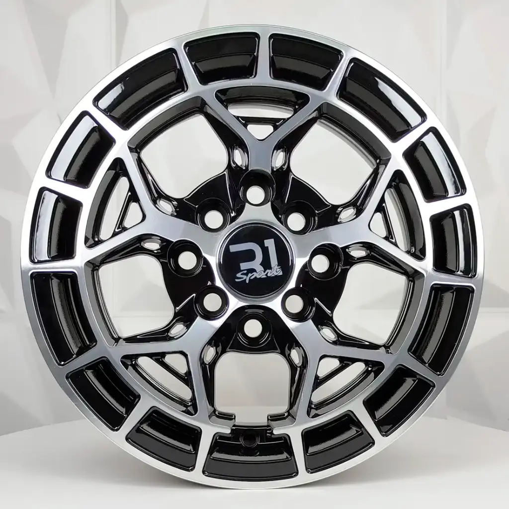 RIN 13X6 4-100/114.3 R1 SPORT QC2056 BLACK MACHINED FACE ET 30 CB73.1