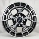 RIN 13X6 4-100/114.3 R1 SPORT QC2056 BLACK MACHINED FACE ET 30 CB73.1