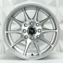 RIN 14X7 4-100/114.3 R1 SPORT QC1518 SILVER MACHINED FACE ET0 CB73.1