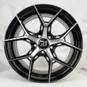 RIN 15X7 4-100 R1 SPORT DX377 BLACK MACHINE FACE ET35 CB73.1