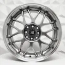RIN 16X7 5-100 R1 SPORT SH37 HYPER BLACK MACHINE LIP ET30 CB73.1