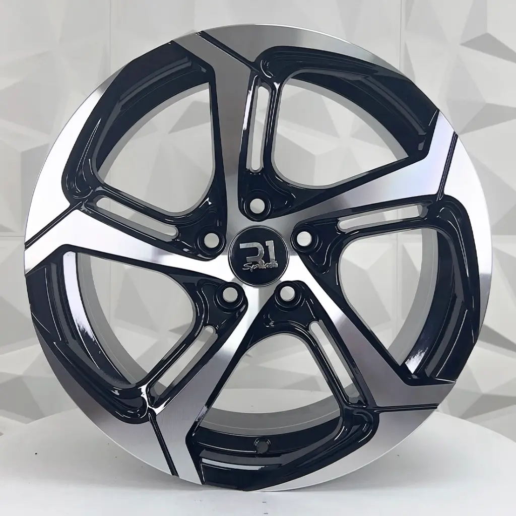 RIN 16X7 5-100 R1 SPORT GL002 BLACK MACHINE FACE ET35 CB73.1
