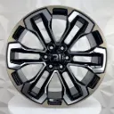RIN 22X9 6-139.7 R1 SPORT 7047 BLACK MACHINE FACE + BRONCE LIP ET31 CB78.1