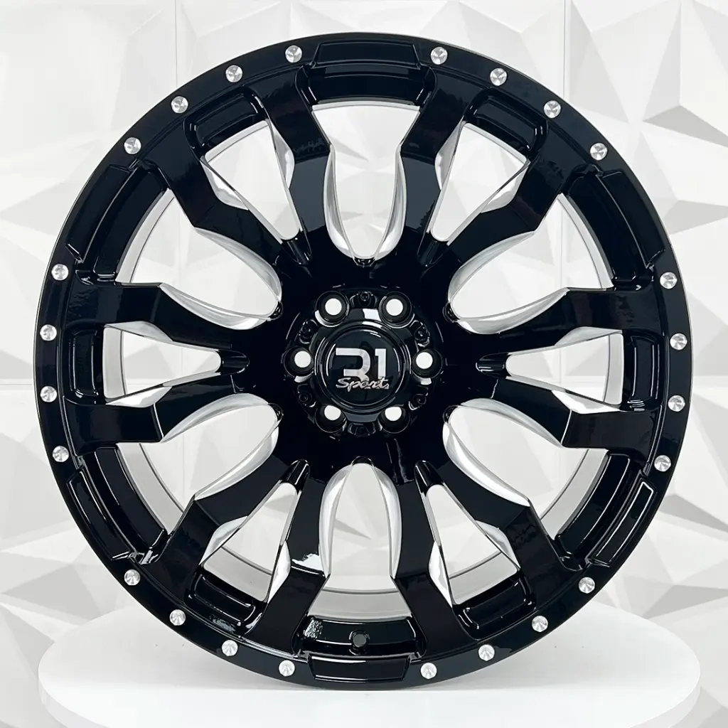 RIN 20X10 6-114.3 R1 SPORT QC1500 BLACK MACHINE FACE+MILLING ET0 CB83