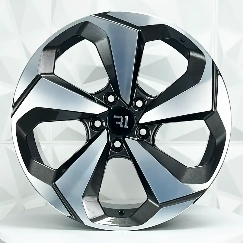 RIN 18X8 5-114.3 R1 SPORT JA002 GUNMETAL MACHINE FACE ET50 CB64.1