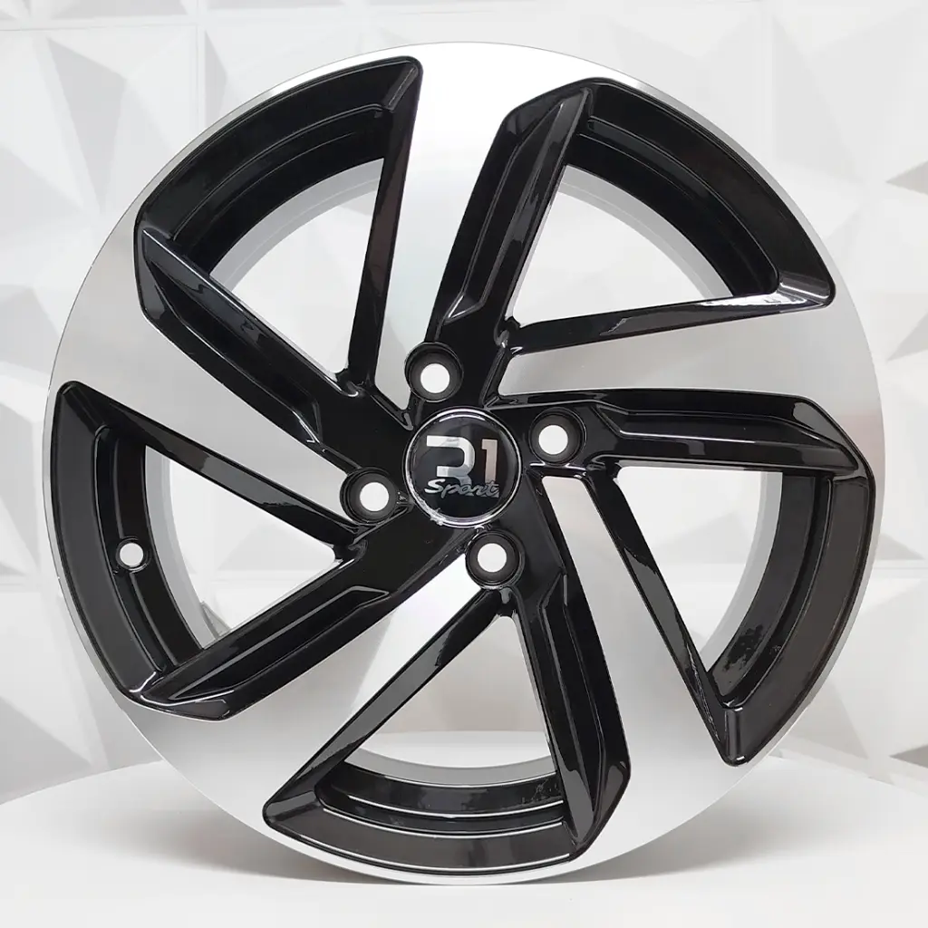 RIN 15X6.5 5-100 R1 SPORT 5233 BLACK MACHINE FACE ET35 CB73.1