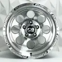 RIN 15X10 5-114.3 R1 SPORT 8007 BLACK MACHINE FACE MACHINE LIP ET-44 CB73.1