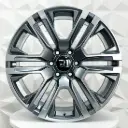 RIN 22X9 6-139.7 R1 SPORT UFO- 6108 GUNMETAL MACHINE FACE ET27 CB78.1