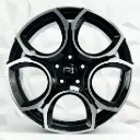 RIN 19X8 5-112 R1 SPORT R3261 BLACK MACHINE FACE ET40 CB57.1