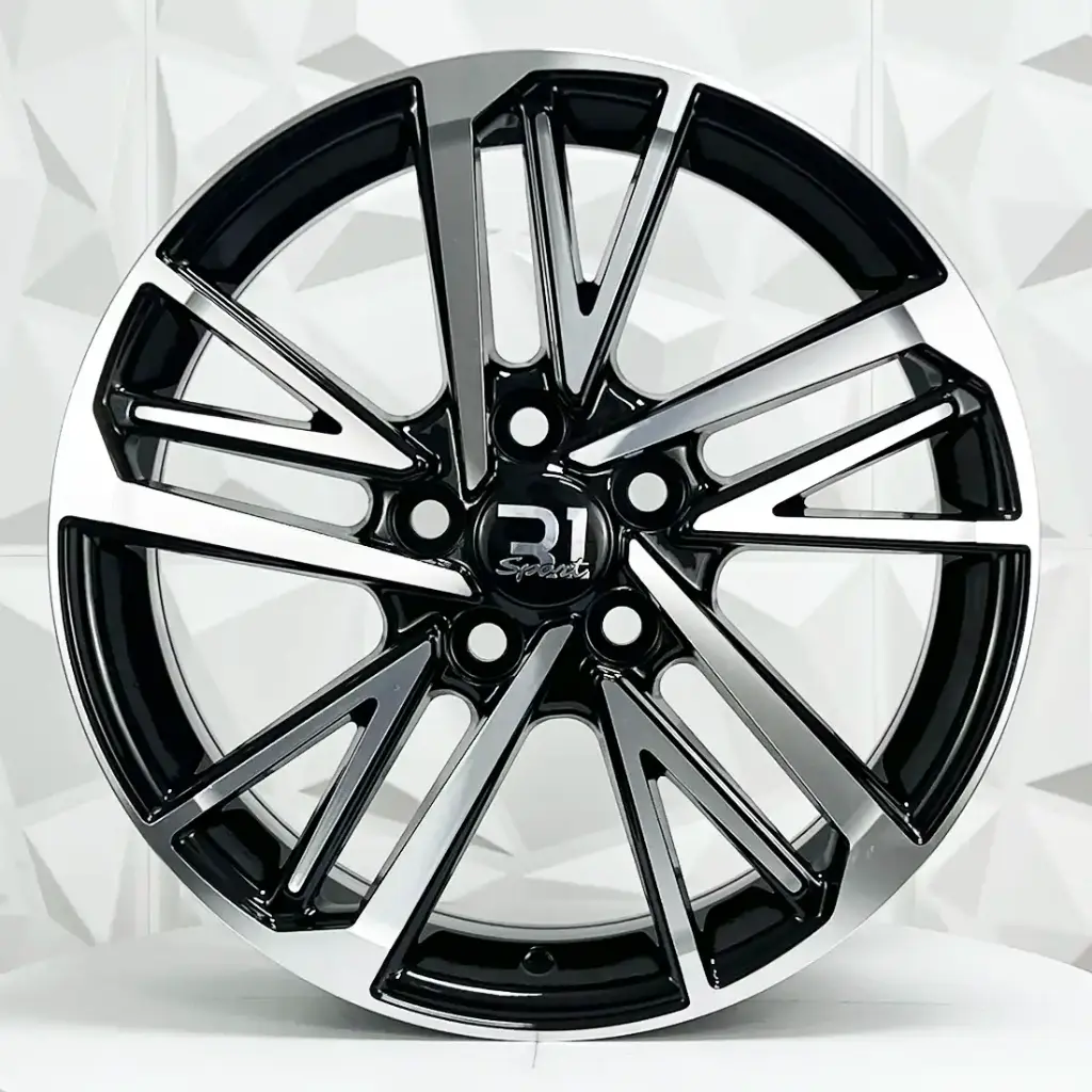 RIN 17X7 5-114.3 R1 SPORT FBX255 BLACK MACHINE FACE ET45 CB60.1