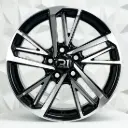 RIN 17X7 5-114.3 R1 SPORT FBX255 BLACK MACHINE FACE ET45 CB60.1