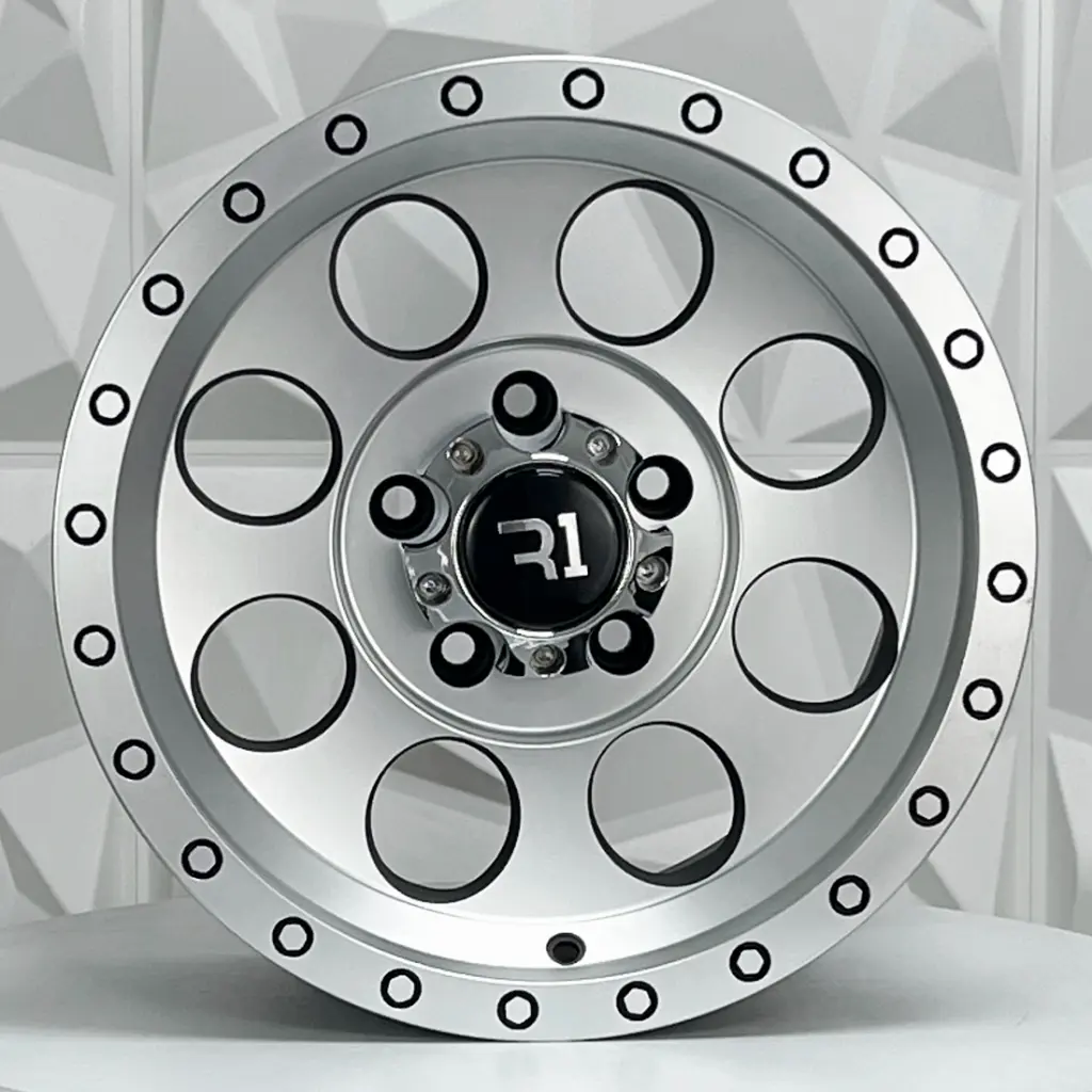 RIN 15X8 5-127 R1 SPORT QC812 MATTE BLACK MACHINE FACE MACHINE LIP ET0 CB83