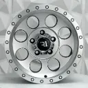 RIN 15X8 5-127 R1 SPORT QC812 MATTE BLACK MACHINE FACE MACHINE LIP ET0 CB83