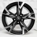 RIN 16X6.5 5-114.3 R1 SPORT 6407 BLACK MACHINE FACE ET35 CB73.1