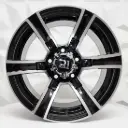 RIN 15X8 5-114.3 R1 SPORT 968 BLACK MACHINE FACE ET0 CB83