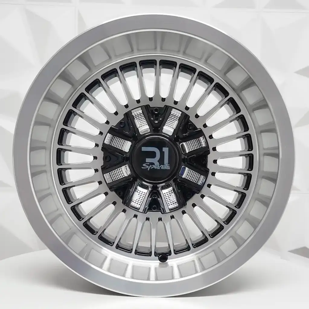 RIN 14X8 6-139.7 R1 SPORT BLACK MACHINE FACE MACHINE LIP ET-13 CB110