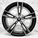 RIN 17X8 5-120 R1 SPORT 75058 BLACK MACHINE FACE ET35 CB74.1
