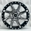 RIN 15X7 5-114.3 R1 SPORT 1081 BLACK MACHINE FACE ET-10 CB73.1