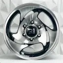 RIN 15X8 5-139.7 R1 SPORT 1070 BLACK MACHINE FACE MACHINE LIP ET-15 CB106