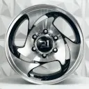 RIN 16X8 6-114.3 R1 SPORT 1070 BLACK MACHINE FACE MACHINE LIP ET-15 CB73.1