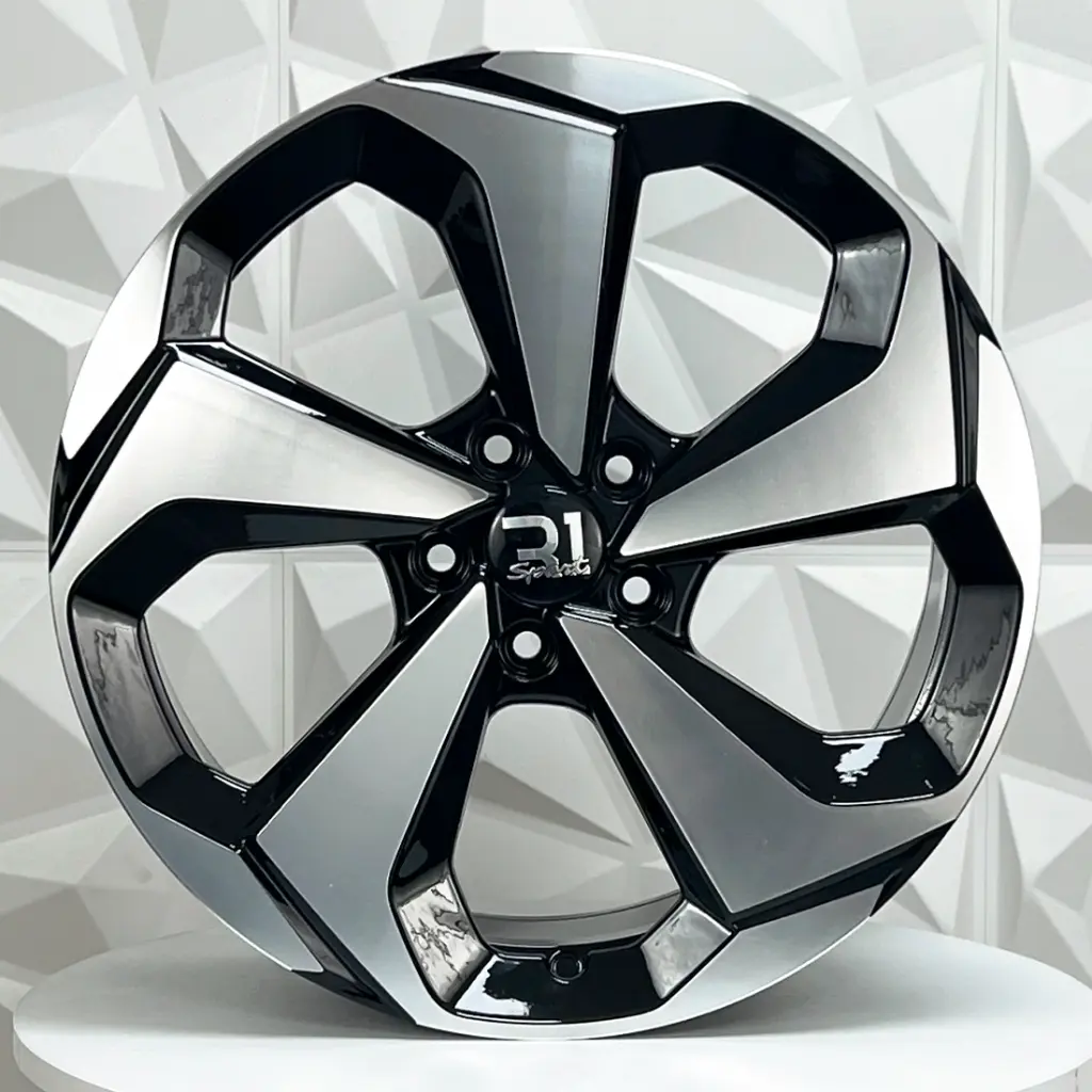 RIN 19X8.5 5-114.3 R1 SPORT X075 BLACK MACHINE FACE ET50 CB64.1