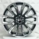 RIN 20X9 6-139.7 R1 SPORT TYH081 GUNMETAL MF INSERT CHROME ET28 CB78.1