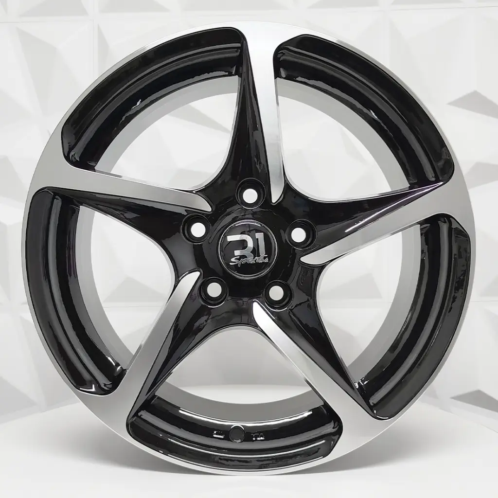RIN 16X7 5-112 R1 SPORT DM304 BLACK MACHINE FACE ET40 CB73.1