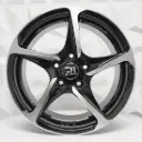 RIN 16X7 5-112 R1 SPORT DM304 BLACK MACHINE FACE ET40 CB73.1