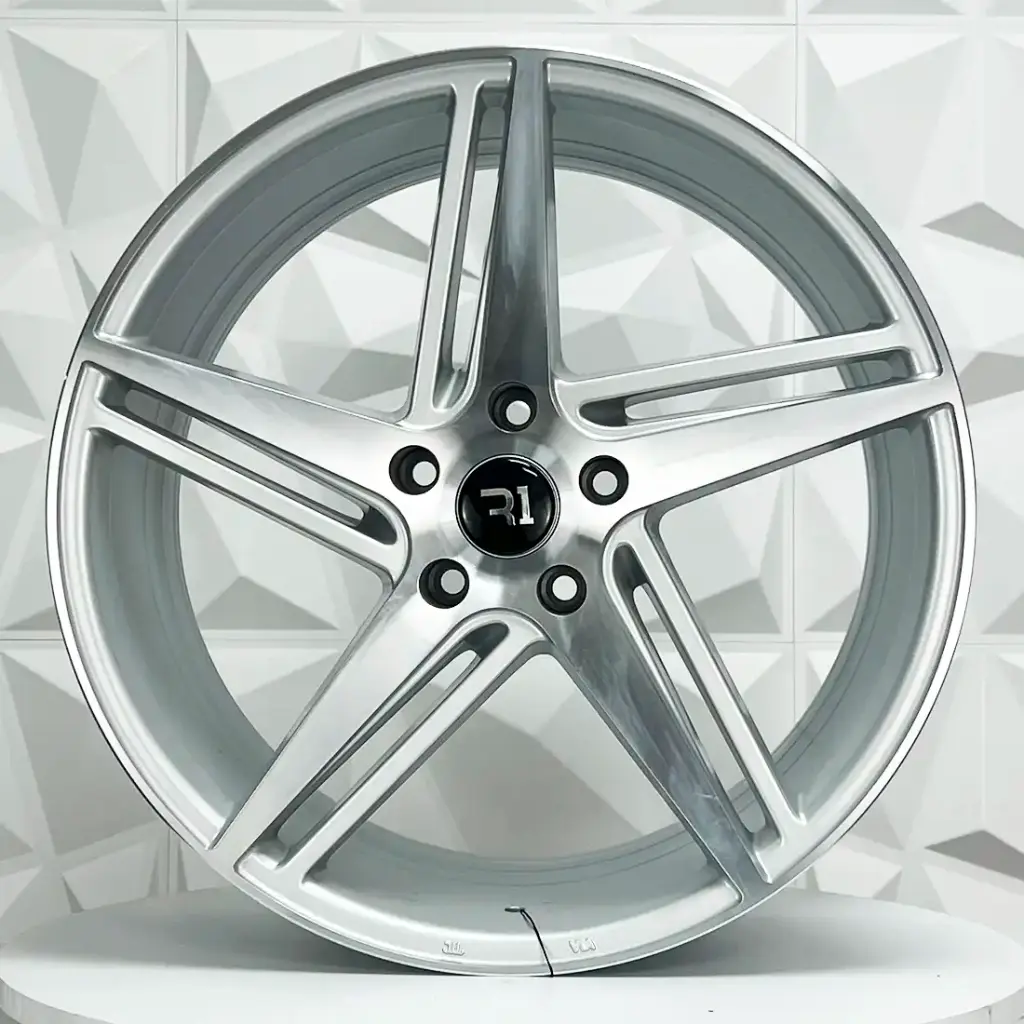 RIN 19X8.5 5-114.3 R1 SPORT BX05 SILVER MACHINE FACE ET35 CB73.1