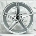 RIN 19X8.5 5-114.3 R1 SPORT BX05 SILVER MACHINE FACE ET35 CB73.1