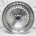 RIN 15X7 4-100 R1 SPORT WW949 SILVER MF MI+CHROME RIVETS ET25 CB73.1