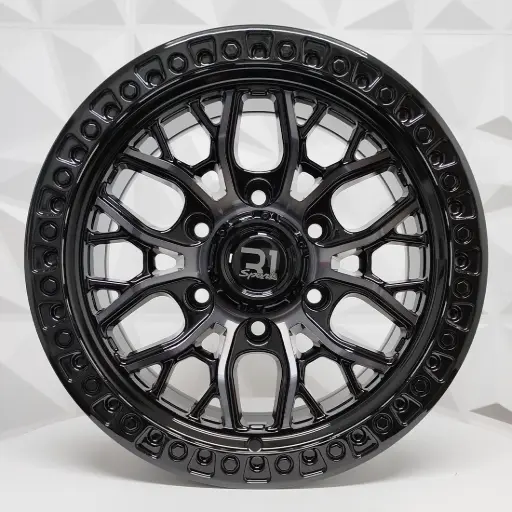 [158604] RIN 15X8 6-139.7 R1 SPORT RGW616 MACHINE BLACK+BLACK COAT ET0 CB110 