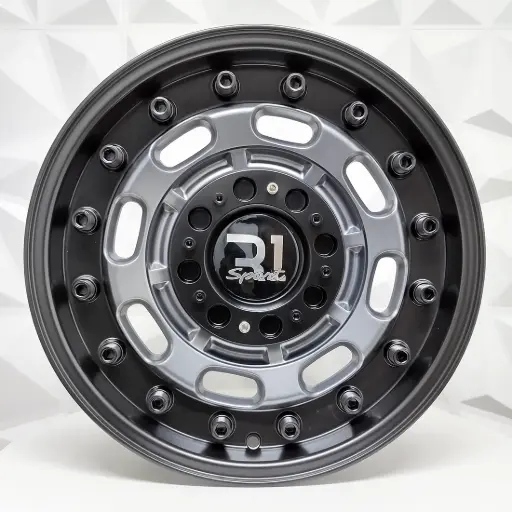 [168554] RIN 16X8 6-139.7 R1 SPORT RGW 68142I MATTE GRAY+BLACK LIP POLISH ET0 CB110