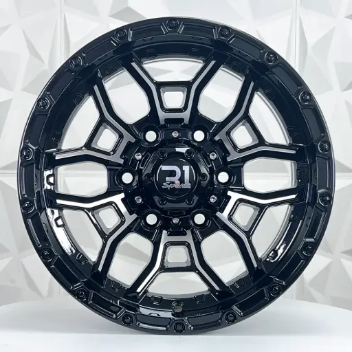 [153507] RIN 15X8 6-139.7 R1 SPORT 3028 BLACK MACHINE FACE ET0 CB110 