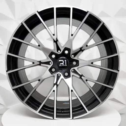 [190524F] RIN 19X8.5 5-120 R1 SPORT 9374F BLACK MACHINED FACE ET35 CB72.6