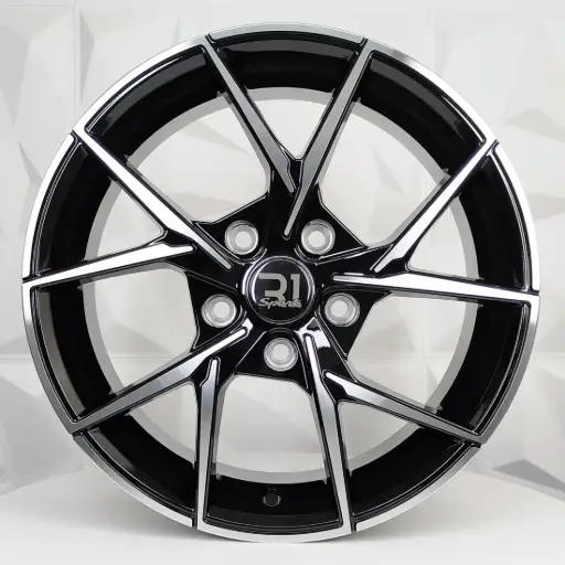 [162147] RIN 16X6.5 4-100 R1 SPORT L2556 BLACK MACHINE FACE ET35 CB73.1