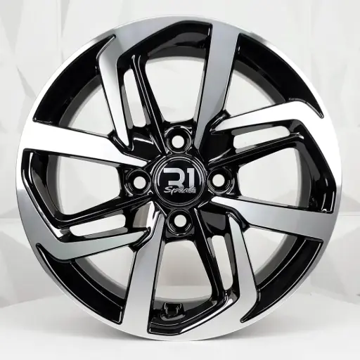 [143508] RIN 14X5.5 4-100 R1 SPORT 4040 BLACK MACHINE FACE ET35 CB73.1