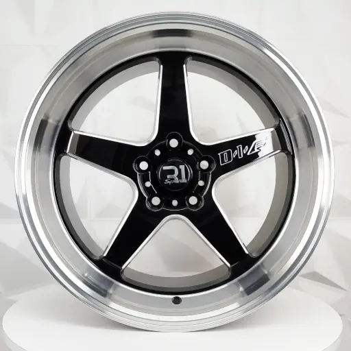 [183500F] RIN 18X9.5 5-114.3 R1 SPORT 5481 BLACK MILLING MACHINE LIP ET22 CB73.1