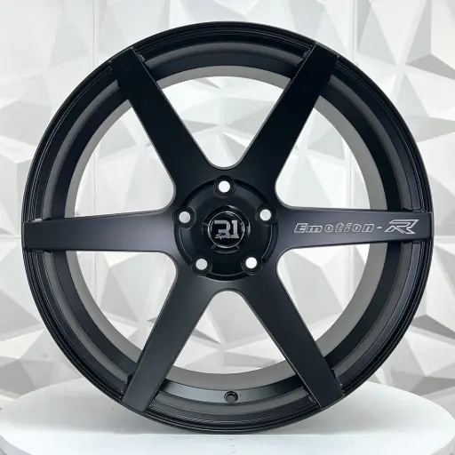 [189245F] RIN 18X9.5 5-114.3 R1 SPORT 6060 MATT BLACK+MILLING WORDS ET20 CB73.1