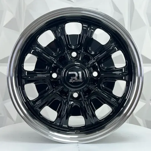 [158614] RIN 15X6 4-130 R1 SPORT VM08 BLACK MACHINE LIP ET30 CB80.9