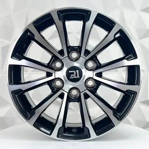 [178562] RIN 17X7.5 6-139.7 R1 SPORT H824F MACHINE BLACK ET25 CB106.1