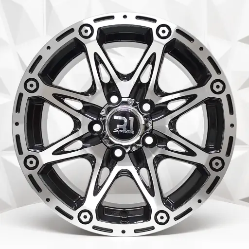[146590] RIN 14X6 6-139.7 R1 SPORT 329A BLACK MACHINE FACE ET-10 CB110