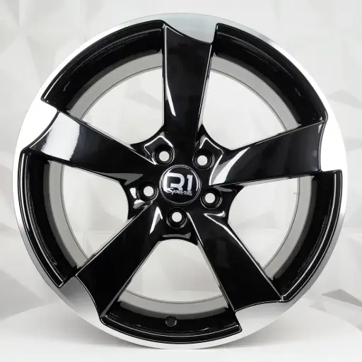 [176671] RIN 17X7.5 5-100 R1 SPORT 5208 BLACK MACHINE LIP ET40 CB73.1