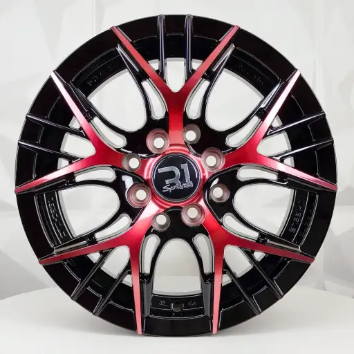 [148591] RIN 14X5.5 4-100/114.3 R1 SPORT RGW02 MACHINE BLACK+FACE RED ET38 CB73.1