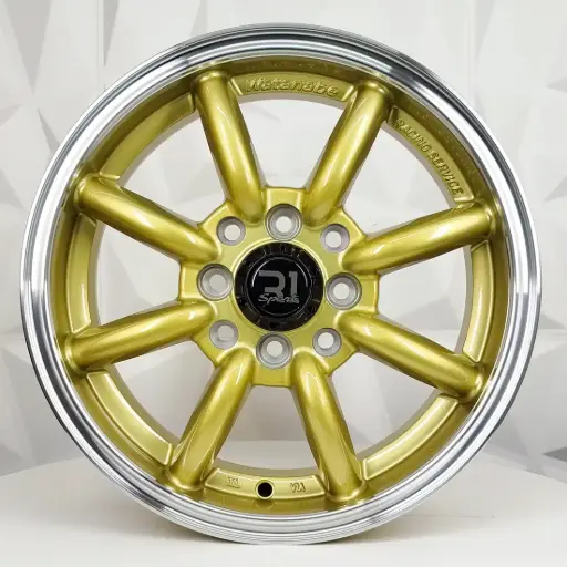[148608] RIN 14X5.5 4-100/114.3 R1 SPORT RGW08 GOLD MACHINE LIP ET38 CB73.1