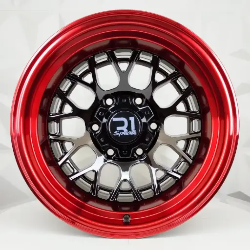 [158627] RIN 15X10 6-139.7 R1 SPORT RGW508 GLOSS BLACK+LIP RED ET-44 CB110