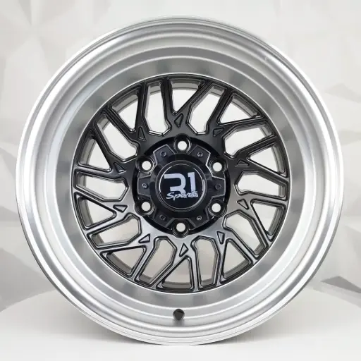 [158629] RIN 15X10 6-139.7 R1 SPORT RGW635 MATT BLACK+MACHINE LIP ET-44 CB110